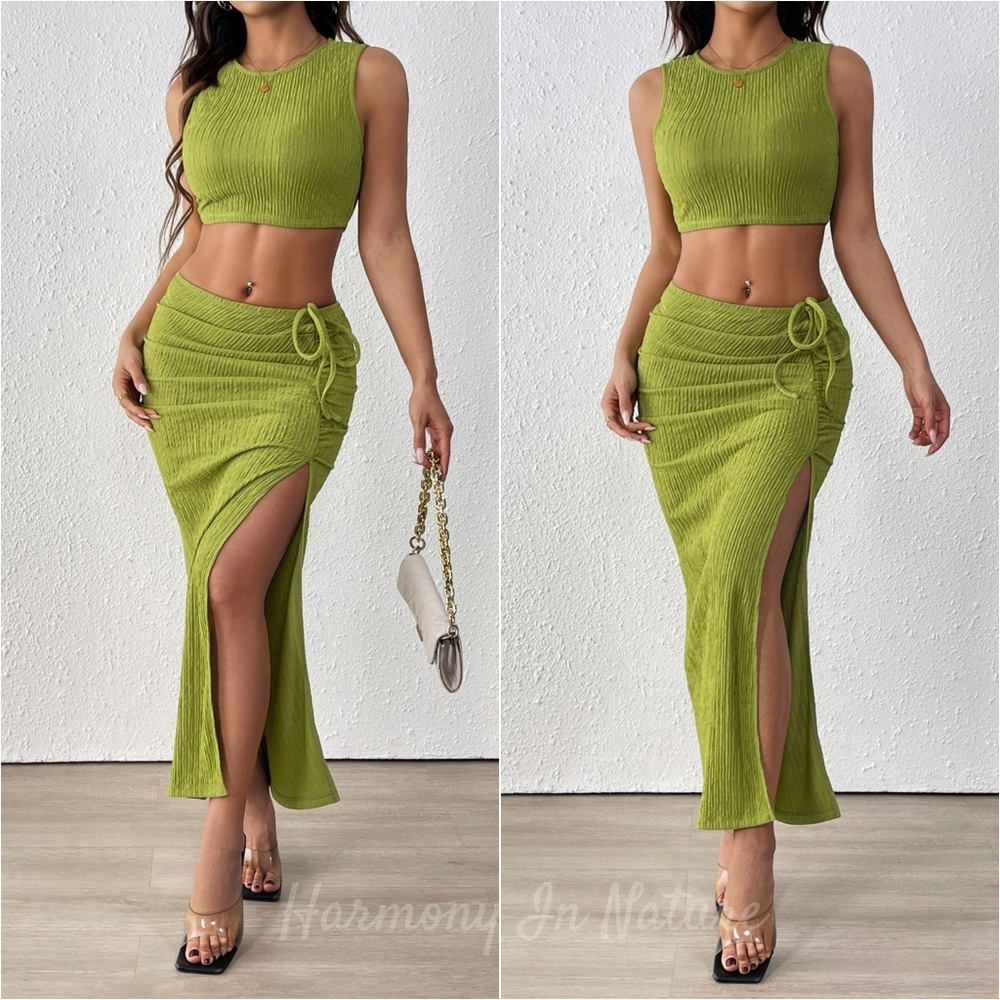 Electric Lime Skirt Set - Picture 2 of 15